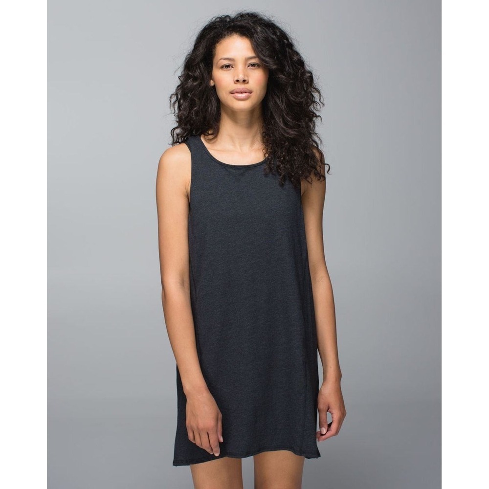 Lululemon Salutation To Savasana Dress Heathered Black, Medium (6 or 8)